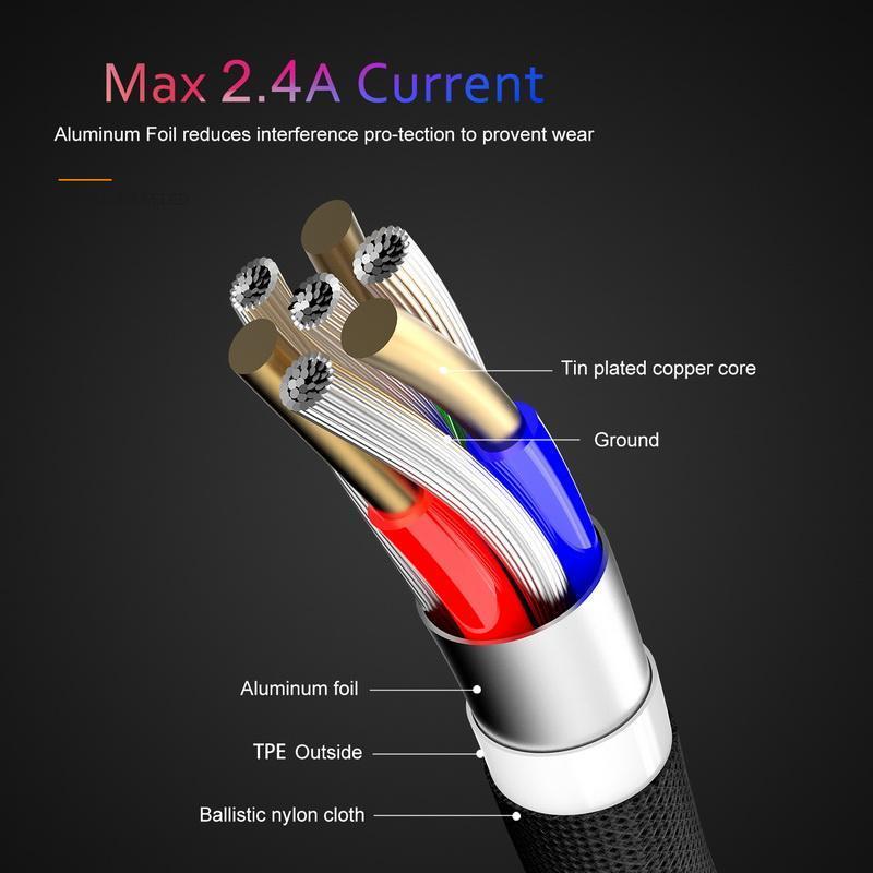 Right Angle LED Charging Cable