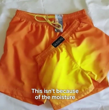 Temperature-sensitive color-changing beach pants swim trunks
